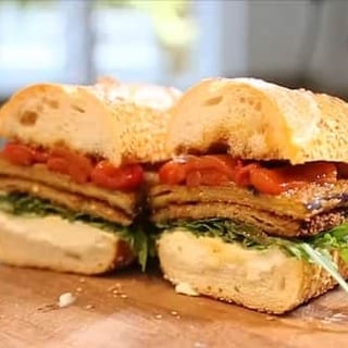 Eggplant Parmigiana Sandwich
